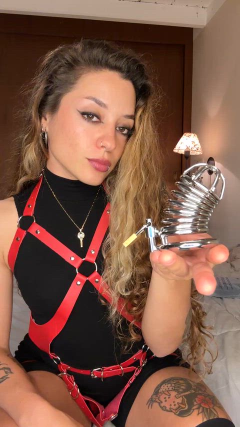 Chastity Domina Microchastity video — chastity