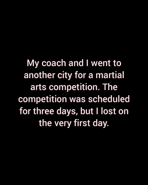 Lost the competition - lost straight position