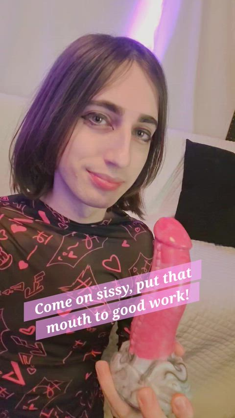 Be like me and train that throat — sissy caption