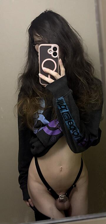Bisexual, Caged and Chastity — Microchastity — femboy