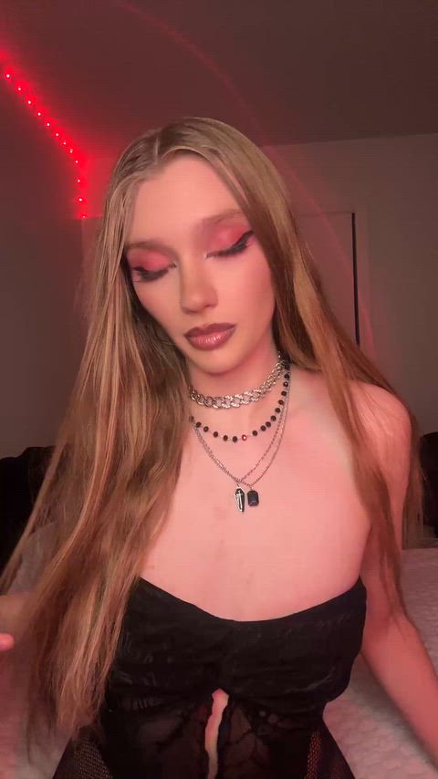 Blonde Fansly Ts Lingerie video — onlyfans