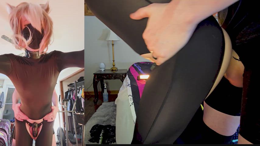Femboy_gaming: Anal Caged Cock — cute