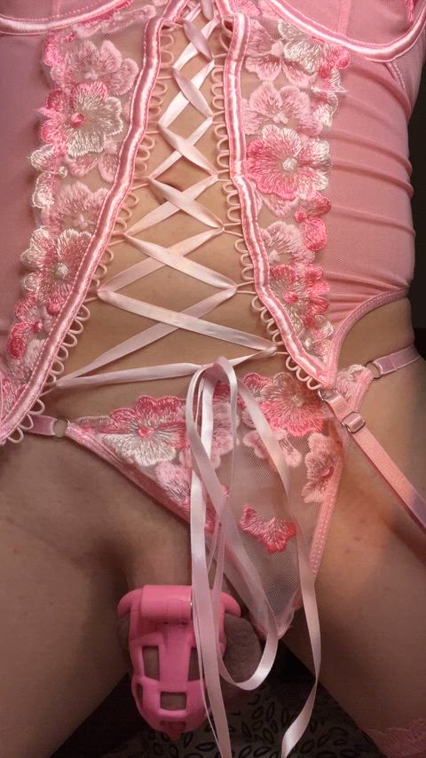 Microchastity: Caged Crossdressing Femboy — femboy