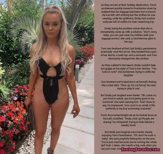 Lost luggage — sissy caption