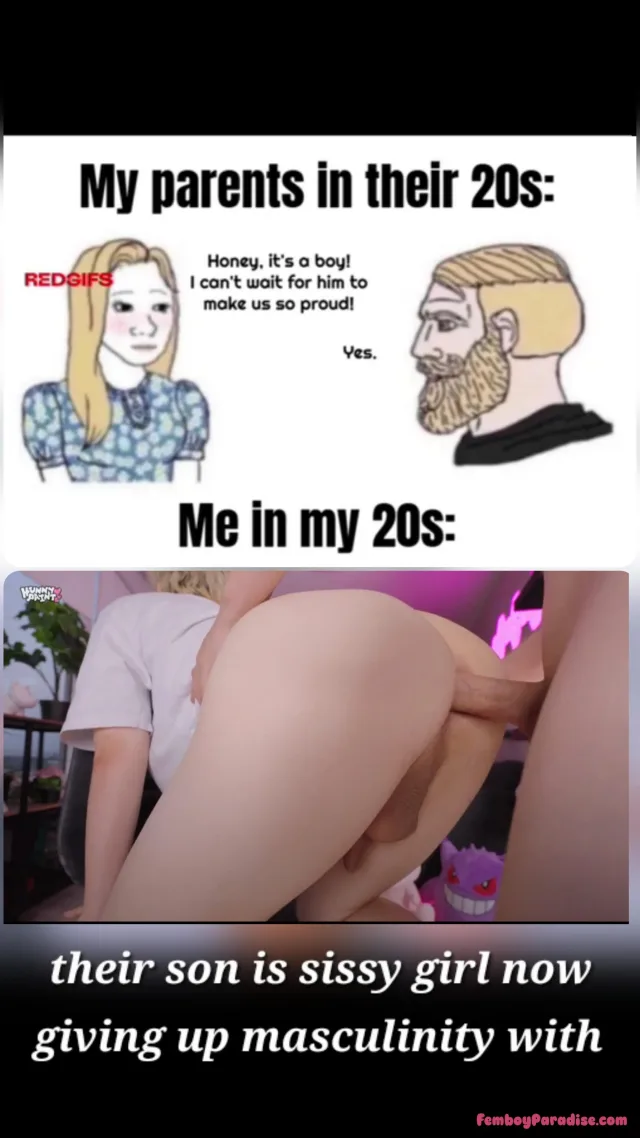 Their son is just now fuck doll for real Top Dom Boys... — sissy caption