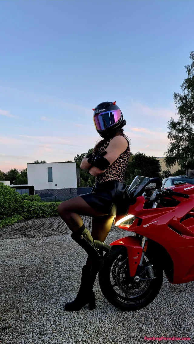 My 2 sides in 1 picture. — crossdressing