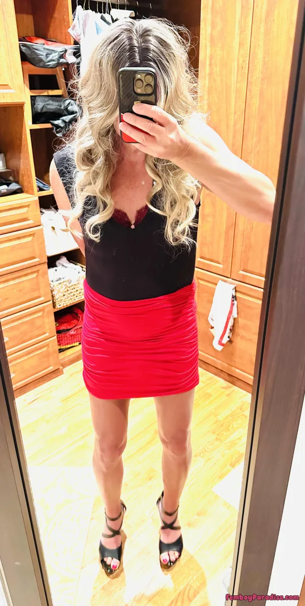 Cute Wine Red Mini Skirt