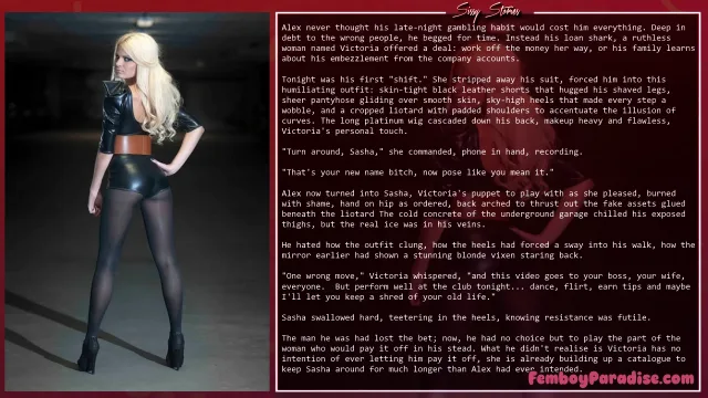 Double or Nothing — sissy caption
