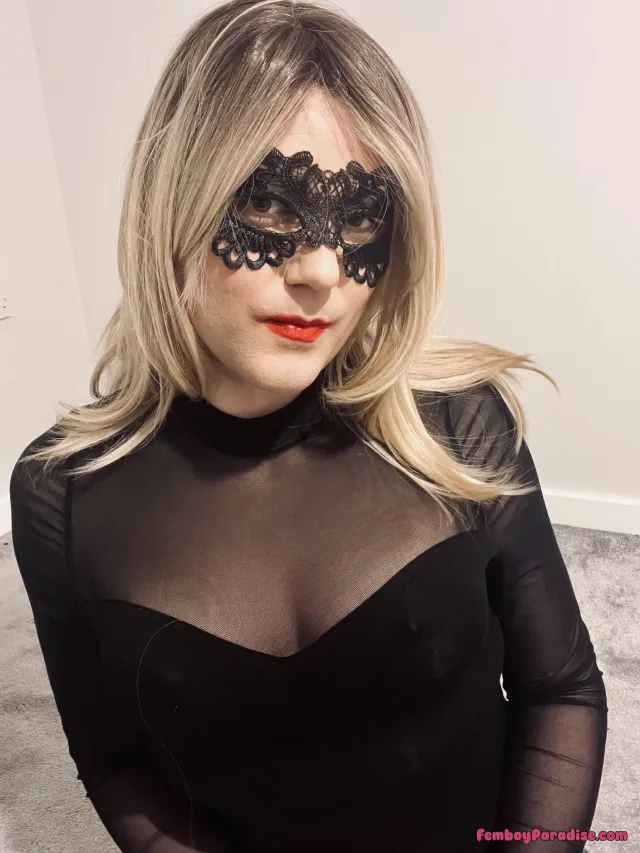 Going Blonde with Black Dress ❤️ — crossdressing