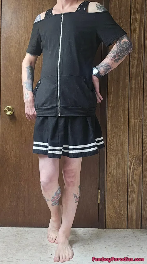 Ready for D&amp;D night. Just need to add fishnets and earings 😊