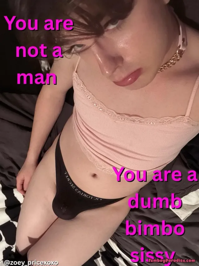 Just a simple bimbo 😝 — sissy caption