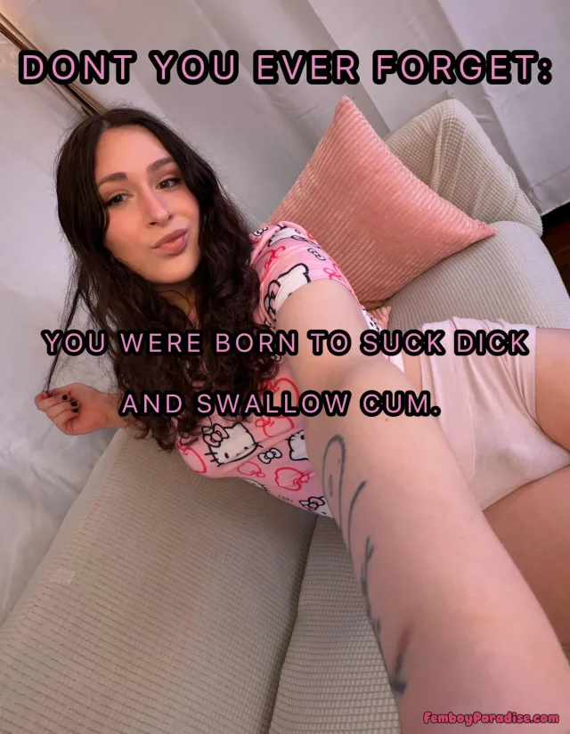 Stay focused, slut. — sissy caption