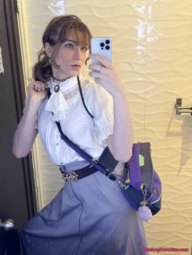 Omw to confuse guys in the public bathroom again — crossdressing