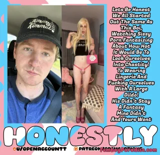 chastity caption
