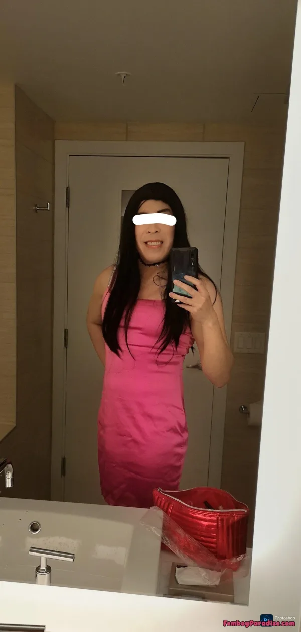 Just an Asian CD showing off in a little pink dress